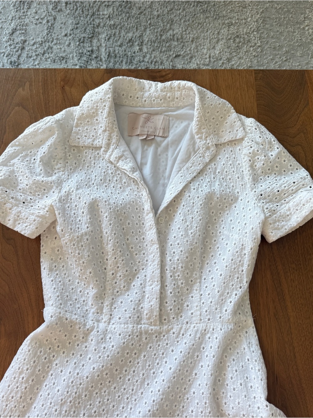 Gal Meets Glam The Judith White Midi Shirt Dress Size 2 - Picture 3 of 5